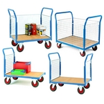 Mesh side platform trucks | roll cages | cage trolleys | solid sides