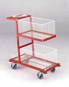 Post Room Trolley with 3 baskets 1035x525x1035 Post trolley mailroom trucks benches and sorting frames 15/bt100.jpg