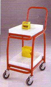 Heavy Duty Parcel Trolley with 2 steel trays Post trolley document distribution trolleys with mesh baskets 24/bt108.jpg