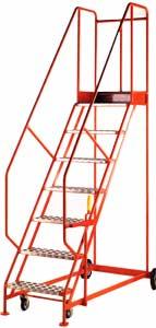 Handlock Mobile Safety Steps - 10 x 560mm W Aluminium Treads mobile ladder working height 3m-4m / handlock / Special treads S165 