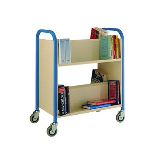 Book trolley (double sided) Multi-tiered trolleys 2 tier tea trolley units & 3 tier trucks with shelves trays or baskets TT21 Red, Yellow, Green, Blue