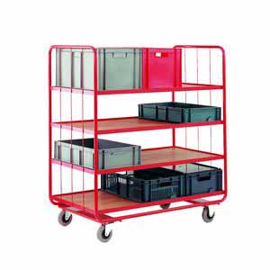 Container Kitting Trolley - 1410mm x 650mm x 1280mm Euro Container Trolley | Picking Containers | Production Trolley CT48 