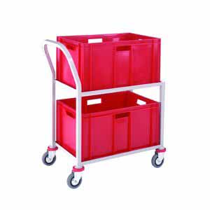 StoreTrolley With 2 Euro Containers - 890Hx510Wx800mmL Euro Container Trolley | Picking Containers | Production Trolley CT19 