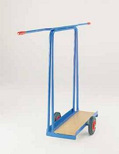 Sheet buggy. Ply platform, pneumatic tyres. Steel plate trolley and timber sheet handling trolleys timber yard equipment TP41P 