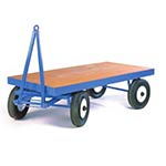 Flatbed Industrial tow trailers for forklifts and tow tugs