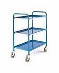 Multi-tiered trolleys 2 tier tea trolley units & 3 tier trucks with shelves trays or baskets
