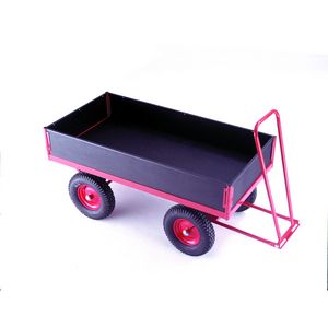 Turntable Trailers - Phenolic sides and ends 750kg Turntable trolleys & hand pulled trolleys with steering handle 521TR342P 