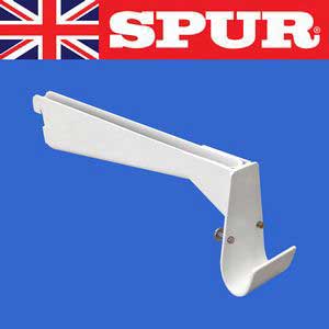 Spur   Steel-Lok Garment  Hanging Rail Bracket 240mm centre Spur Shelving Premium Grade Wall Mounted Steel-Lok Shelving for home or office 24/220mmClothesBracket2.jpg