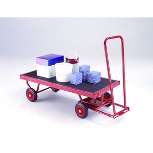 Turntable Trolley 1200mm x 600mm Flatbed with antilsip 500kg Turntable trolleys & hand pulled trolleys with steering handle 521TR321P 