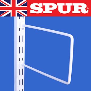SLSR20W SPUR® Spring rod bookends fit into the upright offering a support for books and other items and prevent them from falling from the end of shelves.